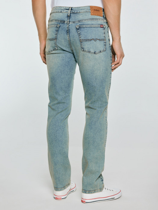 Pánske slim džínsy s efektom prania TERRY HIGH WAIST 185